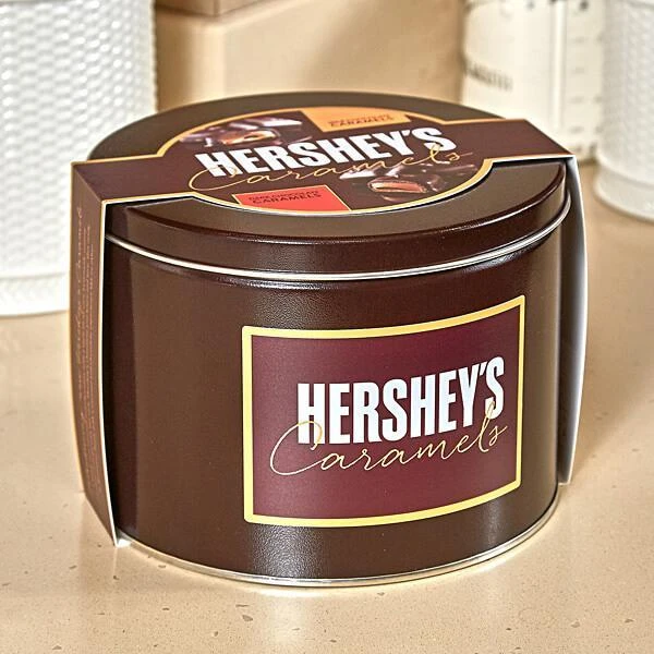 Hershey's Caramels - Milk And Dark Chocolate Caramel Candy: 2.5LB Gift Tin 7 Hershey's Caramels - Milk And Dark Chocolate Caramel Candy: 2.5LB Gift Tin - Image 5
