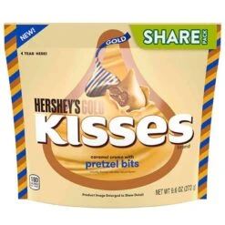 Hershey's Gold Kisses Caramel Creme Candy With Pretzel Bits: 60-Piece Bag 9 Hershey's Gold Kisses Caramel Creme Candy With Pretzel Bits: 60-Piece Bag -Candy Store hershey s gold kisses caramel creme candy with pretzel bits 60 piece bag candy warehouse 4