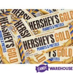 Hershey's Gold With Peanuts And Pretzels Candy Bars: 24-Piece Box -Candy Store hershey s gold with peanuts and pretzels candy bars 24 piece box candy warehouse 4
