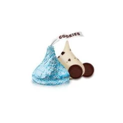 Hershey's Kisses Blue Foiled Cookies N Creme Candy: 60-Piece Bag -Candy Store hershey s kisses blue foiled cookies n creme candy 60 piece bag candy warehouse 3