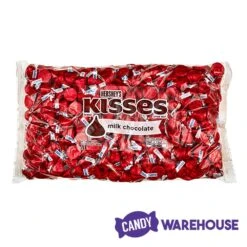 Hershey's Kisses Red Foiled Milk Chocolate Candy: 400-Piece Bag -Candy Store hershey s kisses red foiled milk chocolate candy 400 piece bag candy warehouse 3
