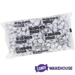Hershey's Kisses White Foiled Milk Chocolate Candy: 400-Piece Bag -Candy Store hershey s kisses white foiled milk chocolate candy 400 piece bag candy warehouse 3