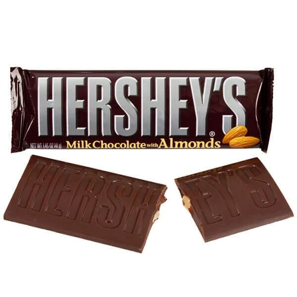 Hershey's Milk Chocolate With Almonds Candy Bars: 36-Piece Box 3 Hershey's Milk Chocolate With Almonds Candy Bars: 36-Piece Box