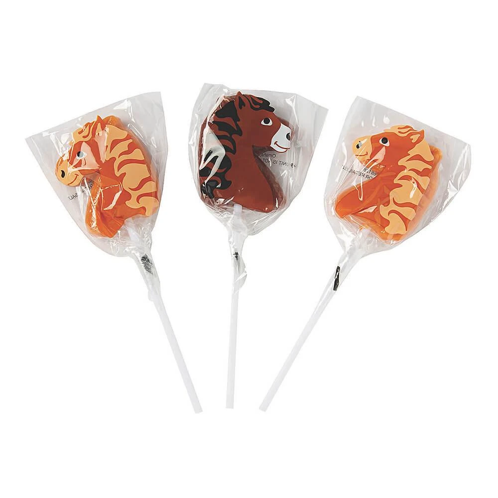 Horse Shaped Lollipops: 12-Piece Box 3 Horse Shaped Lollipops: 12-Piece Box