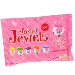 Jazzy Jewels Candy Rings: 30-Piece Bag -Candy Store jazzy jewels candy rings 30 piece bag candy warehouse 10