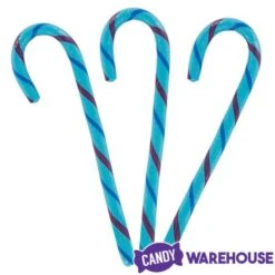 Jelly Belly Candy Canes - Blueberry: 80-Piece Bucket -Candy Store jelly belly candy canes blueberry 80 piece bucket candy warehouse 2