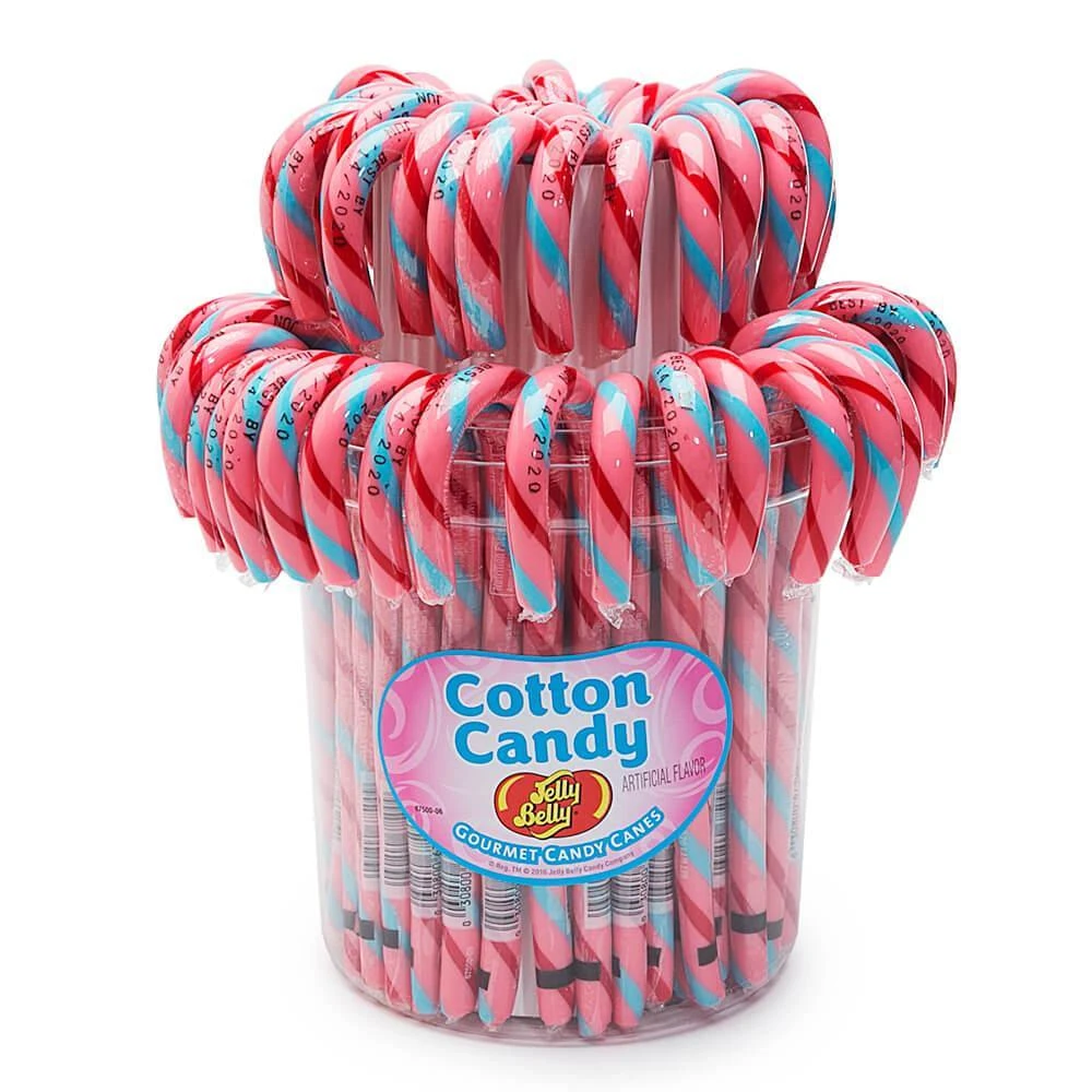Jelly Belly Candy Canes - Cotton Candy: 80-Piece Bucket 3 Jelly Belly Candy Canes - Cotton Candy: 80-Piece Bucket