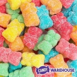 Jovy Neon Sugar Sanded Gummy Bears: 5LB Bag -Candy Store jovy neon sugar sanded gummy bears 5lb bag candy warehouse 3