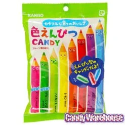 Kanro Assorted Colors Pencil Hard Candy: 25-Piece Bag -Candy Store kanro assorted colors pencil hard candy 25 piece bag candy warehouse 4
