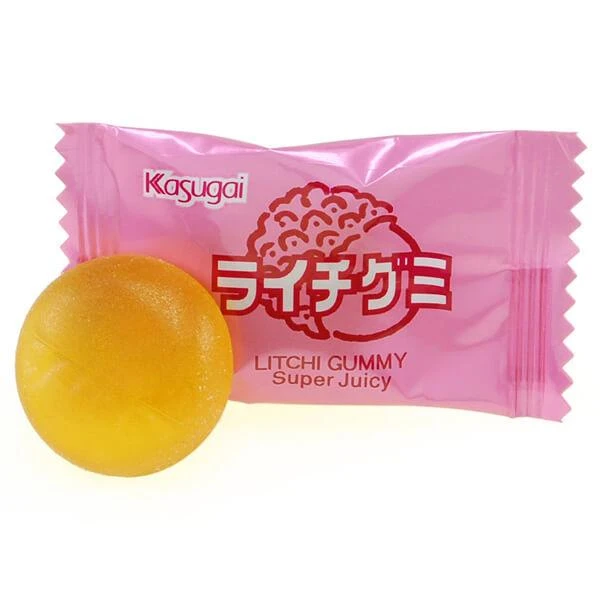 Kasugai Lychee Gummy Candy: 24-Piece Bag 3 Kasugai Lychee Gummy Candy: 24-Piece Bag