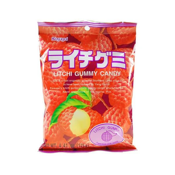 Kasugai Lychee Gummy Candy: 24-Piece Bag 4 Kasugai Lychee Gummy Candy: 24-Piece Bag - Image 2