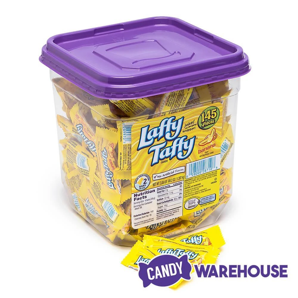 Laffy Taffy Candy - Banana: 145-Piece Tub 4 Laffy Taffy Candy - Banana: 145-Piece Tub - Image 2
