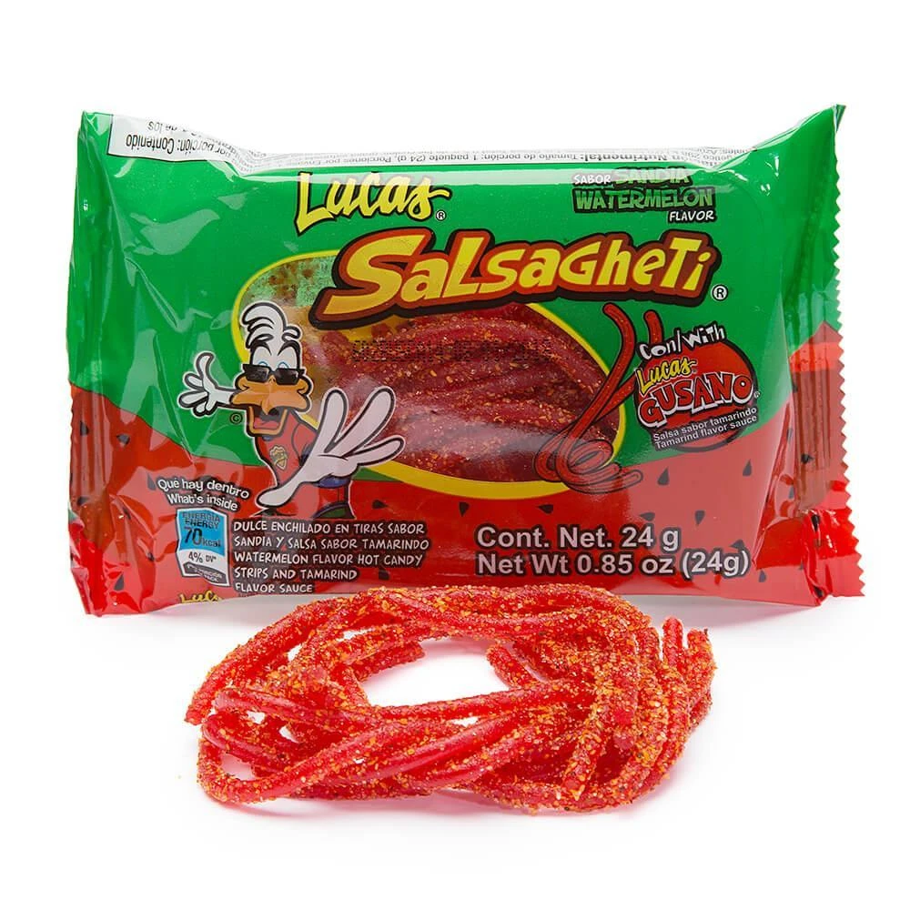 Lucas Salsaghetti Chili Candy Packs: 12-Piece Box 3 Lucas Salsaghetti Chili Candy Packs: 12-Piece Box