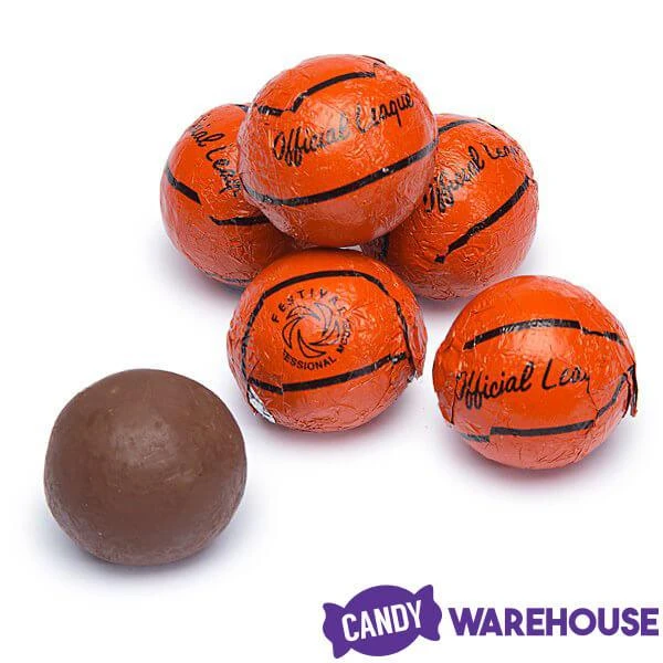 Madelaine Foiled Milk Chocolate Sports Balls 2-Ounce Mesh Bags - Basketball: 24-Piece Tub 5 Madelaine Foiled Milk Chocolate Sports Balls 2-Ounce Mesh Bags - Basketball: 24-Piece Tub - Image 3
