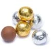 Madelaine Silver & Gold Foiled Milk Chocolate Balls: 5LB Bag -Candy Store madelaine silver and gold foiled milk chocolate balls 5lb bag candy warehouse 1