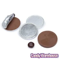 Madelaine Silver Foiled Milk Chocolate Coins - Blank: 5LB Bag -Candy Store madelaine silver foiled milk chocolate coins blank 5lb bag candy warehouse 4