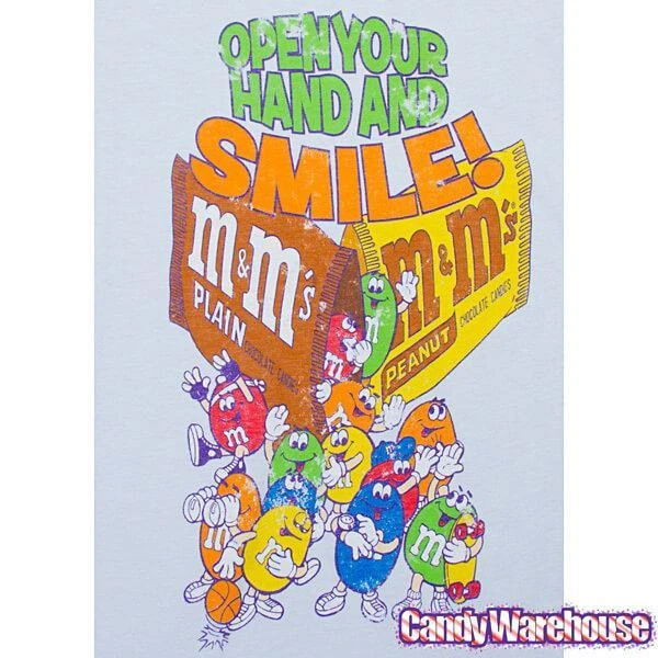 M&M's Open Your Hand And Smile Distressed T-Shirt - Youth - Small 4 M&M's Open Your Hand And Smile Distressed T-Shirt - Youth - Small - Image 2
