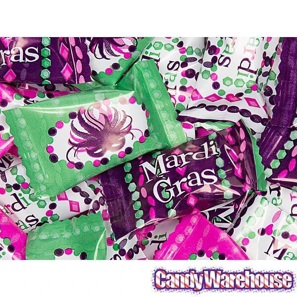 Mardi Gras Wrapped Buttermint Creams: 300-Piece Case 4 Mardi Gras Wrapped Buttermint Creams: 300-Piece Case - Image 2