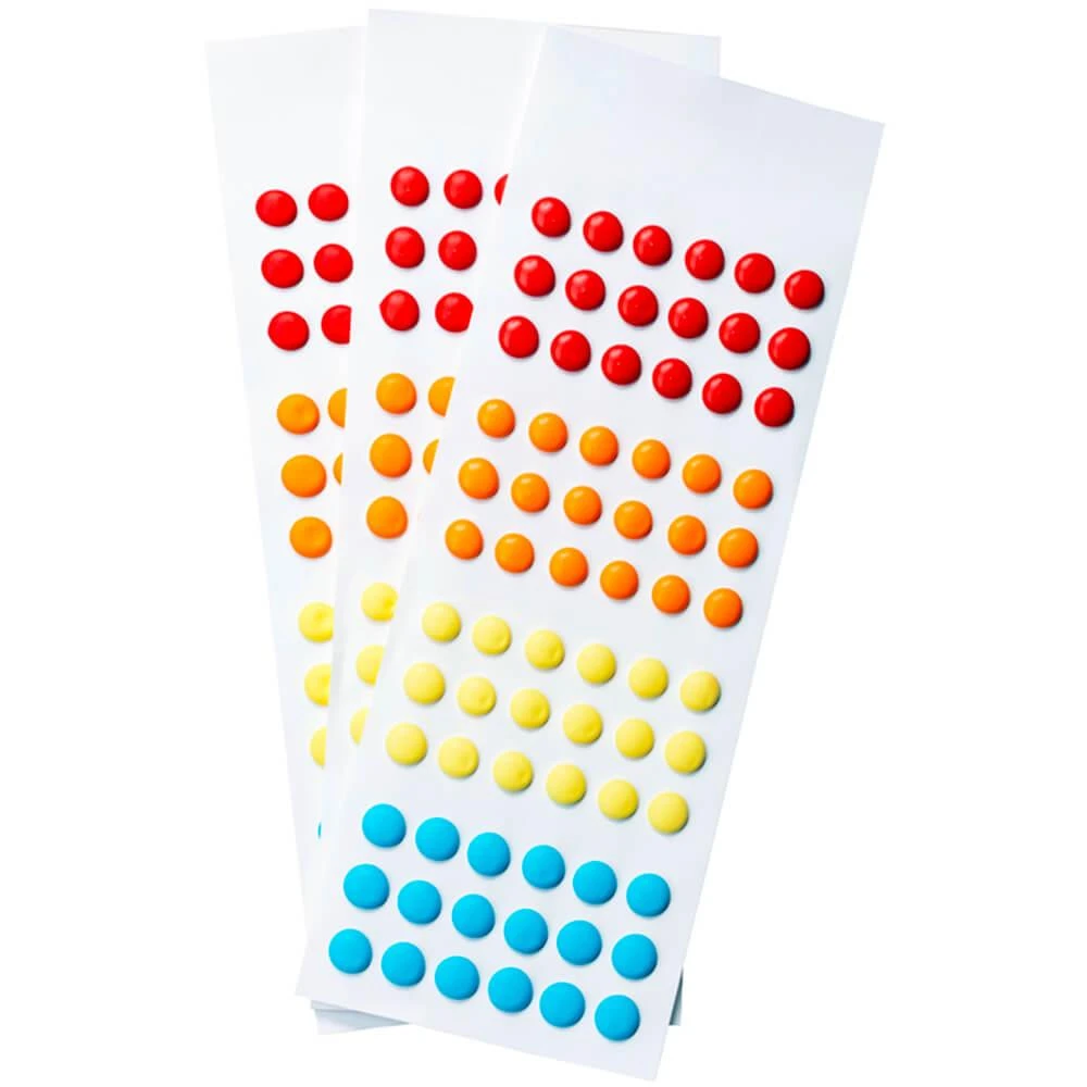 Mega Candy Buttons Sheets: 3-Piece Pack 3 Mega Candy Buttons Sheets: 3-Piece Pack