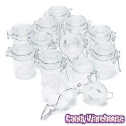 Mini Glass Favor Jars - 1.25-Ounce Canning Jar With Swing Top: 12-Piece Set -Candy Store mini glass favor jars 1 25 ounce canning jar with swing top 12 piece set candy warehouse 4