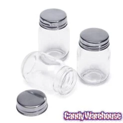 Mini Glass Favor Jars - 2.75-Ounce Mason Jar With Silver Top: 12-Piece Set 10 Mini Glass Favor Jars - 2.75-Ounce Mason Jar With Silver Top: 12-Piece Set -Candy Store mini glass favor jars 2 75 ounce mason jar with silver top 12 piece set candy warehouse 4