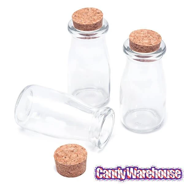 Mini Glass Favor Jars - 3-Ounce Milk Bottle With Cork Stopper: 12-Piece Set 7 Mini Glass Favor Jars - 3-Ounce Milk Bottle With Cork Stopper: 12-Piece Set - Image 5