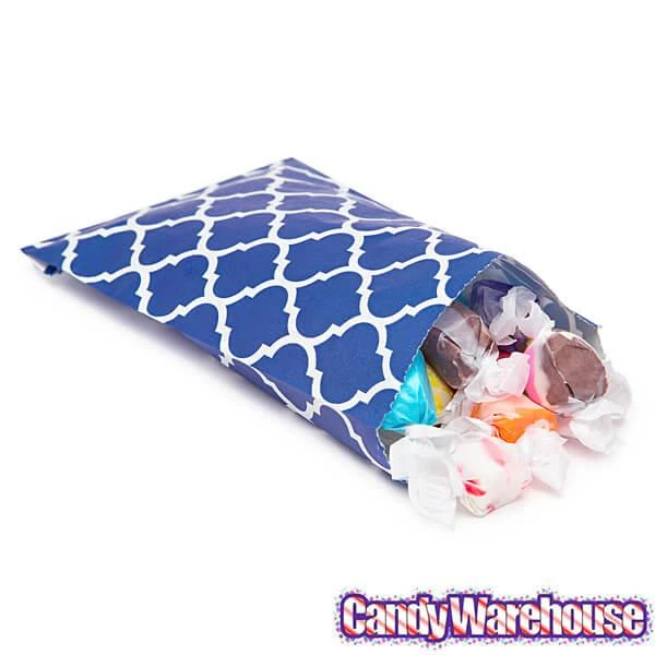 Navy Blue Casablanca Pattern Candy Bags: 25-Piece Pack 4 Navy Blue Casablanca Pattern Candy Bags: 25-Piece Pack - Image 2
