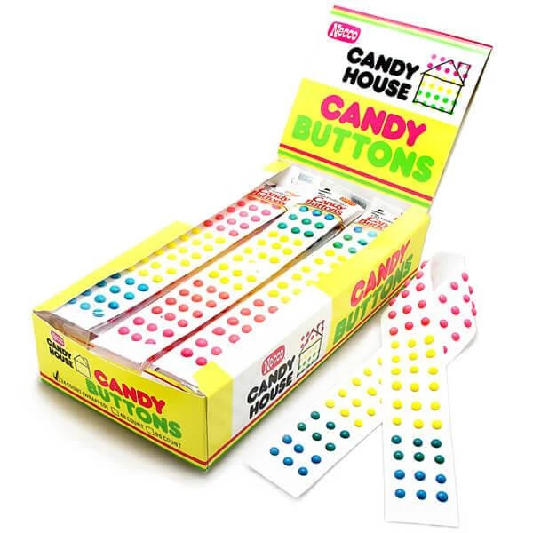 Necco Candy Buttons Strips - Wrapped: 24-Piece Box 3 Necco Candy Buttons Strips - Wrapped: 24-Piece Box