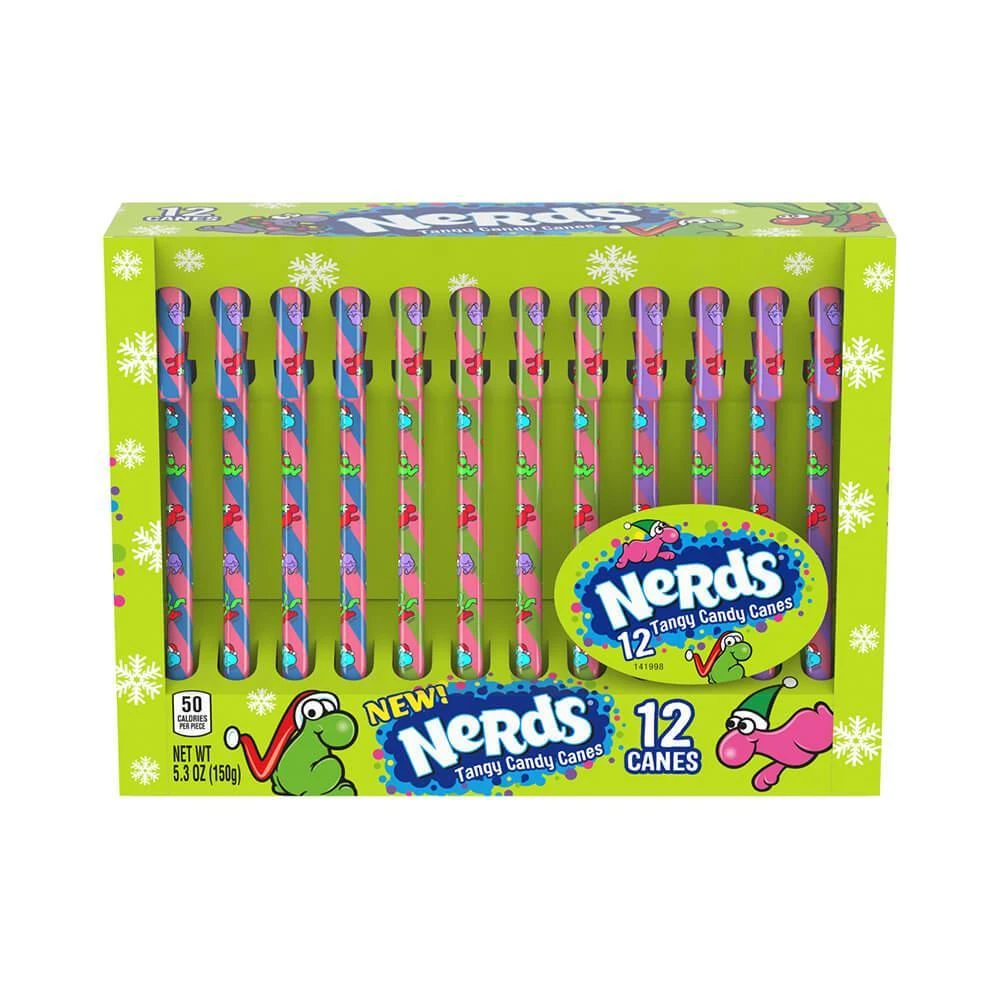 Nerds Candy Canes: 12-Piece Box 3 Nerds Candy Canes: 12-Piece Box