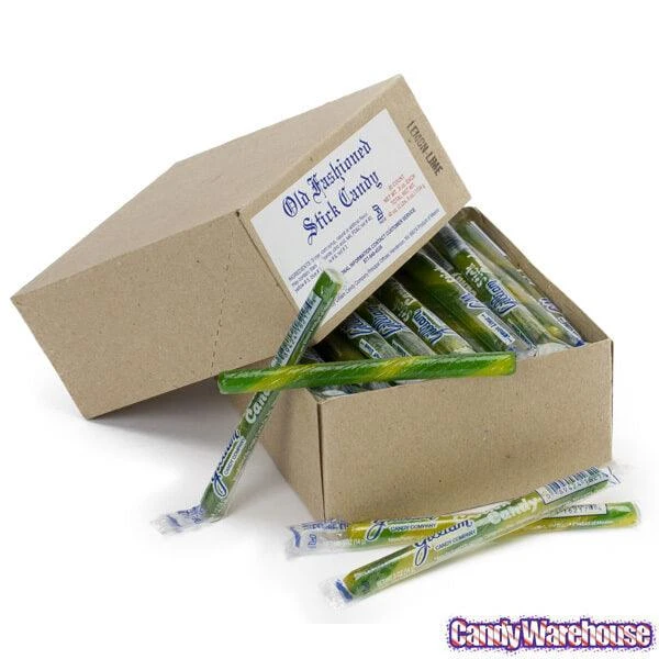 Old Fashioned Hard Candy Sticks - Lemon Lime: 80-Piece Box 6 Old Fashioned Hard Candy Sticks - Lemon Lime: 80-Piece Box - Image 4