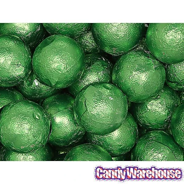 Palmer Foiled Caramel Filled Chocolate Candy Balls - Kiwi Green: 5LB Bag 6 Palmer Foiled Caramel Filled Chocolate Candy Balls - Kiwi Green: 5LB Bag - Image 4