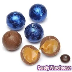 Palmer Foiled Caramel Filled Chocolate Candy Balls - Royal Blue: 5LB Bag -Candy Store palmer foiled caramel filled chocolate candy balls royal blue 5lb bag candy warehouse 3