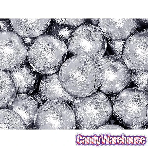 Palmer Foiled Caramel Filled Chocolate Candy Balls - Silver: 5LB Bag 4 Palmer Foiled Caramel Filled Chocolate Candy Balls - Silver: 5LB Bag - Image 2