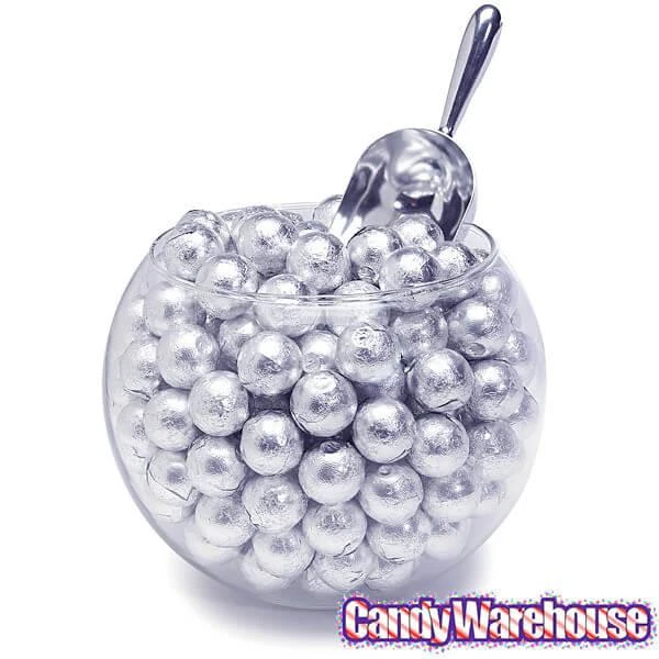 Palmer Foiled Caramel Filled Chocolate Candy Balls - Silver: 5LB Bag 5 Palmer Foiled Caramel Filled Chocolate Candy Balls - Silver: 5LB Bag - Image 3