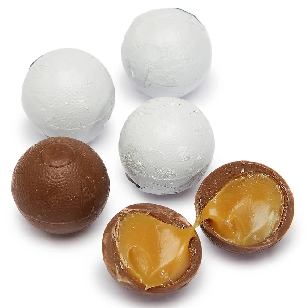 Palmer Foiled Caramel Filled Chocolate Candy Balls - White: 5LB Bag 3 Palmer Foiled Caramel Filled Chocolate Candy Balls - White: 5LB Bag