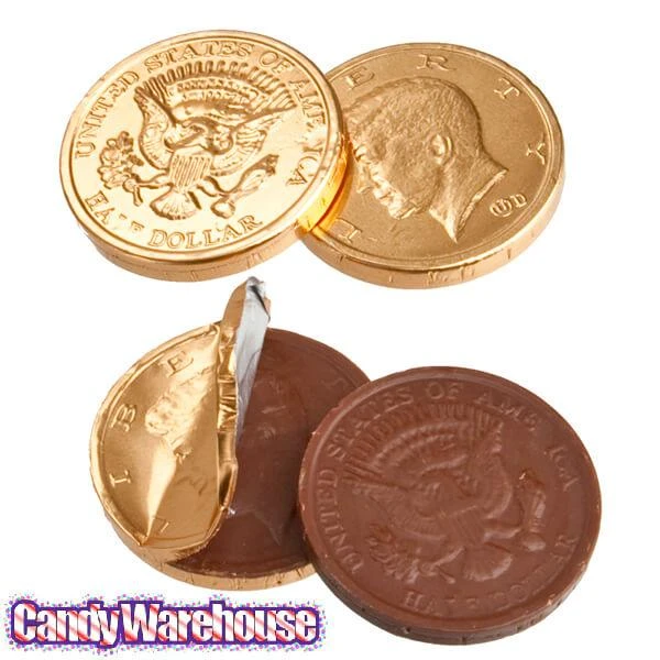 Palmer Foiled Chocolate Half Dollars Candy Coins: 4LB Bag 4 Palmer Foiled Chocolate Half Dollars Candy Coins: 4LB Bag - Image 2