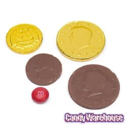 Palmer Gold Foiled Chocolate Coins In Mesh Bags: 12-Piece Box -Candy Store palmer gold foiled chocolate coins in mesh bags 12 piece box candy warehouse 3