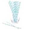 Paper 7.75-Inch Drinking Straws - Baby Blue Stripes: 25-Piece Pack -Candy Store paper 7 75 inch drinking straws baby blue stripes 25 piece pack candy warehouse 1