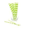 Paper 7.75-Inch Drinking Straws - Jasmine Green Stripes: 25-Piece Pack -Candy Store paper 7 75 inch drinking straws jasmine green stripes 25 piece pack candy warehouse 1