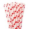 Paper 7.75-Inch Drinking Straws - Red Hearts: 25-Piece Pack -Candy Store paper 7 75 inch drinking straws red hearts 25 piece pack candy warehouse 1
