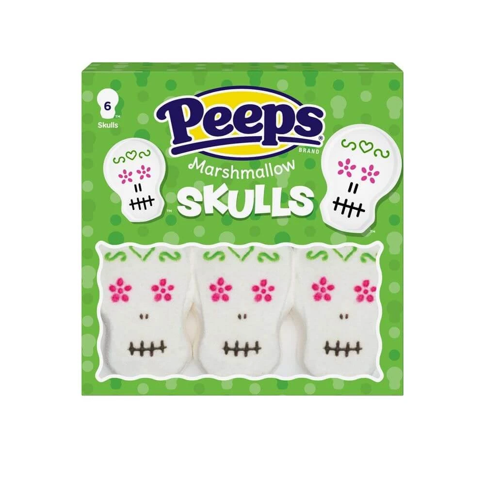Peeps Marshmallow Halloween Candy Packs - Skulls: 12-Piece Case 3 Peeps Marshmallow Halloween Candy Packs - Skulls: 12-Piece Case