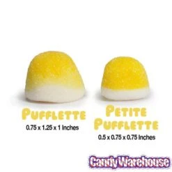Petite Pufflettes Gummy Bites - Lemon: 16-Ounce Bag -Candy Store petite pufflettes gummy bites lemon 16 ounce bag candy warehouse 4