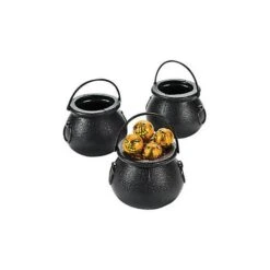 Plastic 2-Inch Black Kettles: 12-Piece Pack -Candy Store plastic 2 inch black kettles 12 piece pack candy warehouse 3