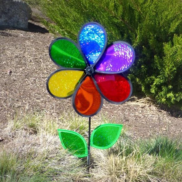 Rainbow Sparkle Flower Spinner - 12 Inch Flower Wheel 7 Rainbow Sparkle Flower Spinner - 12 Inch Flower Wheel - Image 5