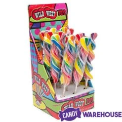 Rainbow Swirl 2.5-Ounce Corkscrew Twist Lollipops: 12-Piece Display -Candy Store rainbow swirl 2 5 ounce corkscrew twist lollipops 12 piece display candy warehouse 5