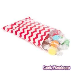 Red Chevron Stripe Candy Bags: 25-Piece Pack -Candy Store red chevron stripe candy bags 25 piece pack candy warehouse 4