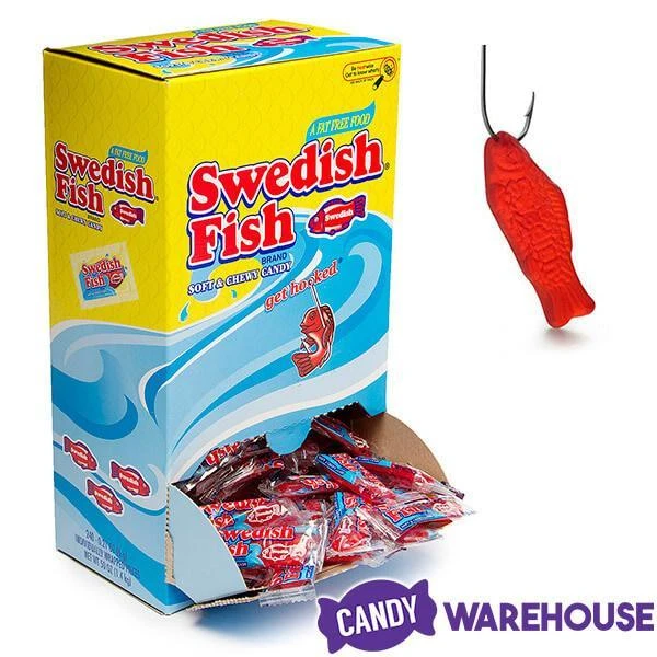 Red Swedish Fish Candy - Wrapped: 240-Piece Box 7 Red Swedish Fish Candy - Wrapped: 240-Piece Box - Image 5