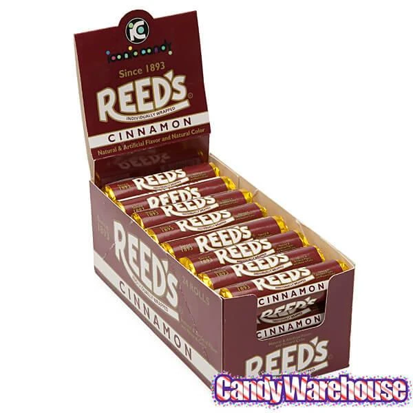 Reed's Hard Candy Rolls - Cinnamon: 24-Piece Box 4 Reed's Hard Candy Rolls - Cinnamon: 24-Piece Box - Image 2