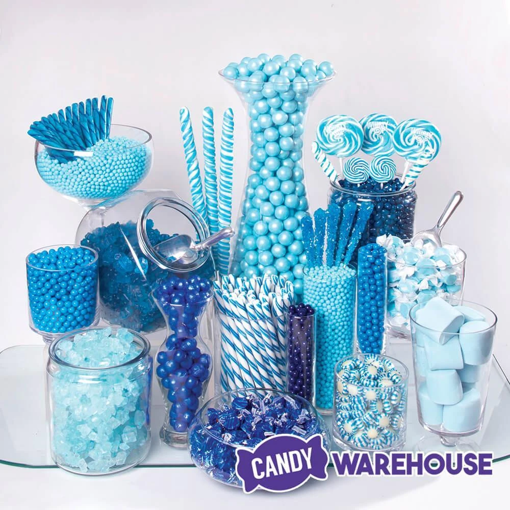 Shimmer Pearl Powder Blue 1-Inch Gumballs: 2LB Bag 6 Shimmer Pearl Powder Blue 1-Inch Gumballs: 2LB Bag - Image 4