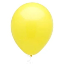 Solid Color 16-Inch Standard Balloons - Yellow: 5-Piece Set